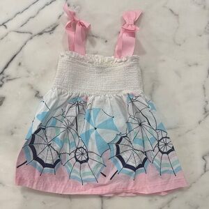 Janie and Jack Pink and Blue Umbrella Dress